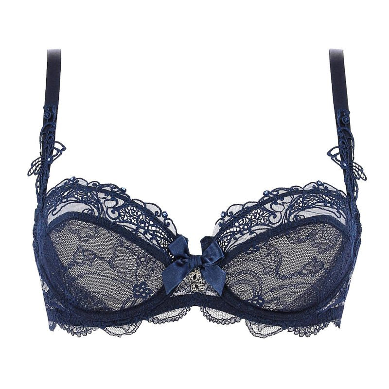 Sutiã meia copa em Renda Soir de Venise Bleu Venise