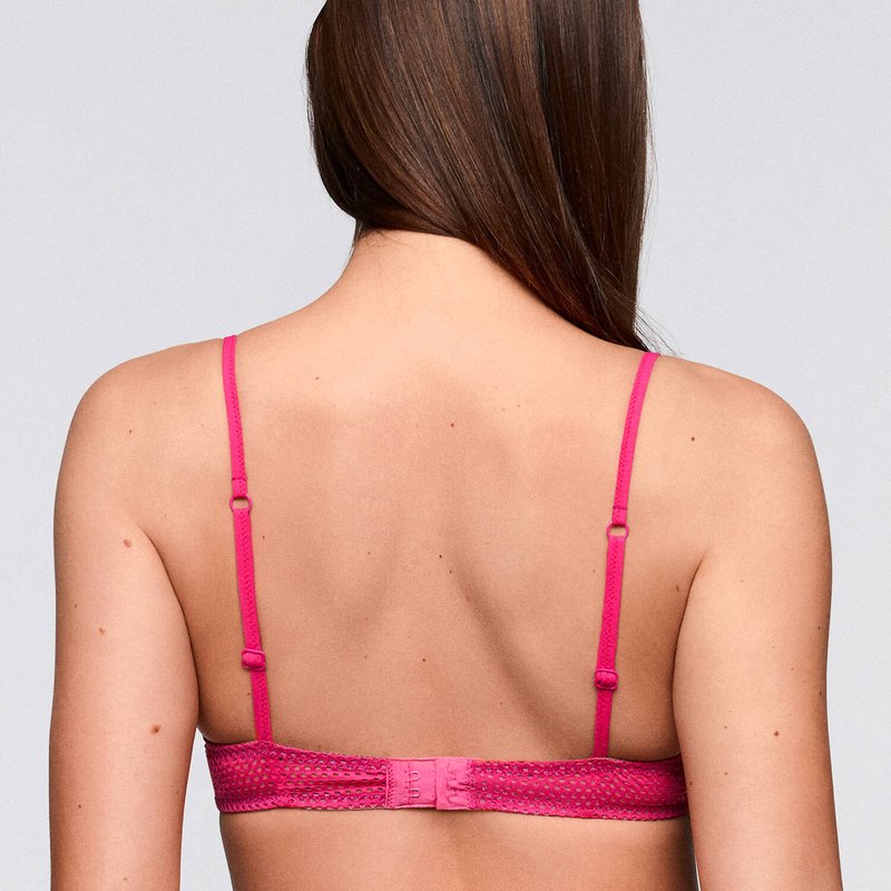 Sutiã meia taça de Renda Lisa Fuchsia Queen