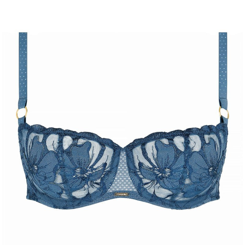 Sutiã meia copa Fleurs Signature Bleu Jeans