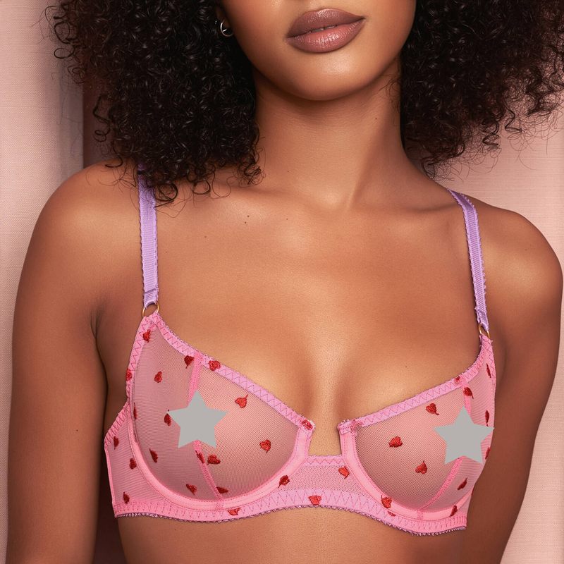 Sutiã meia taça Priya Heart Flamingo