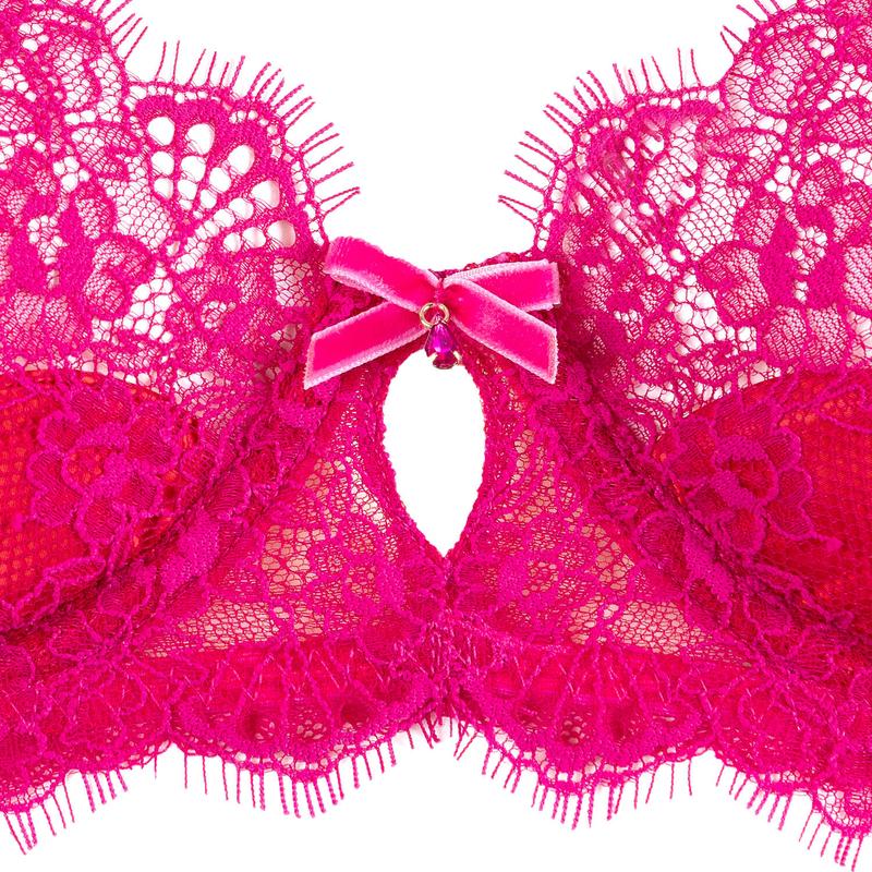 Sutiã meia copa em Renda Zsa Zsa Magenta