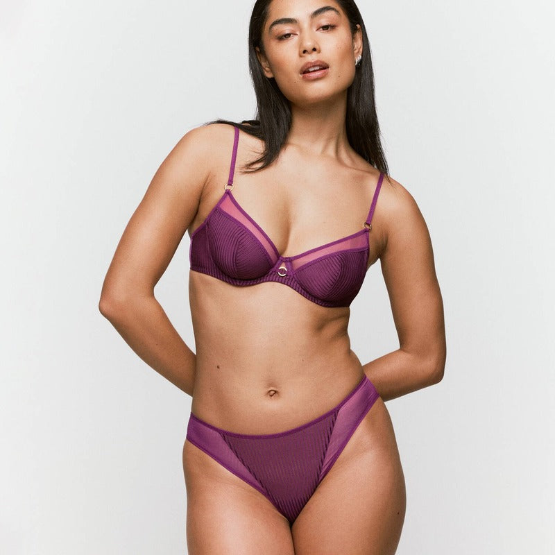 Sutiã meia taça Radia Glossy Purple