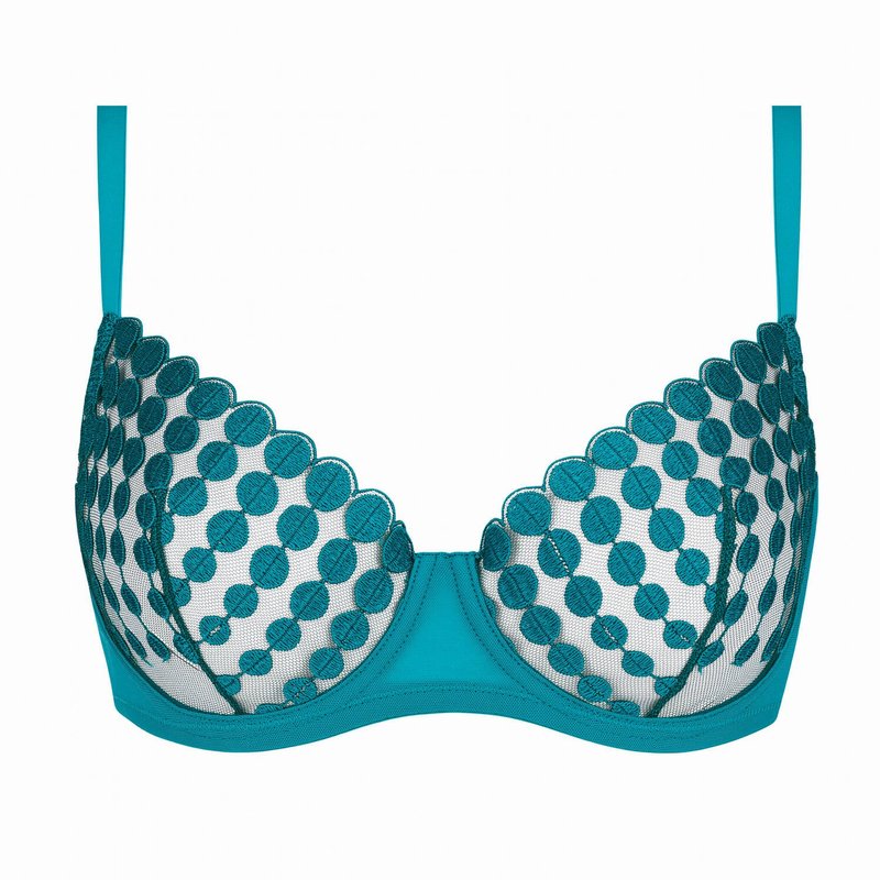 Sutiã Balconette Deco Dots Turquesa