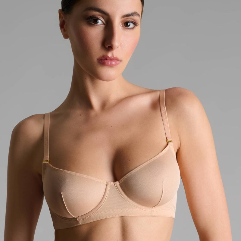 Sutiã Balconette com alças removíveis Corps à Corps Chair Jaune Fluo Or