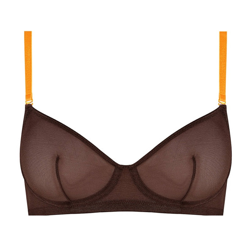 Sutiã Balconette com alças removíveis Corps à Corps Chocolat Doré