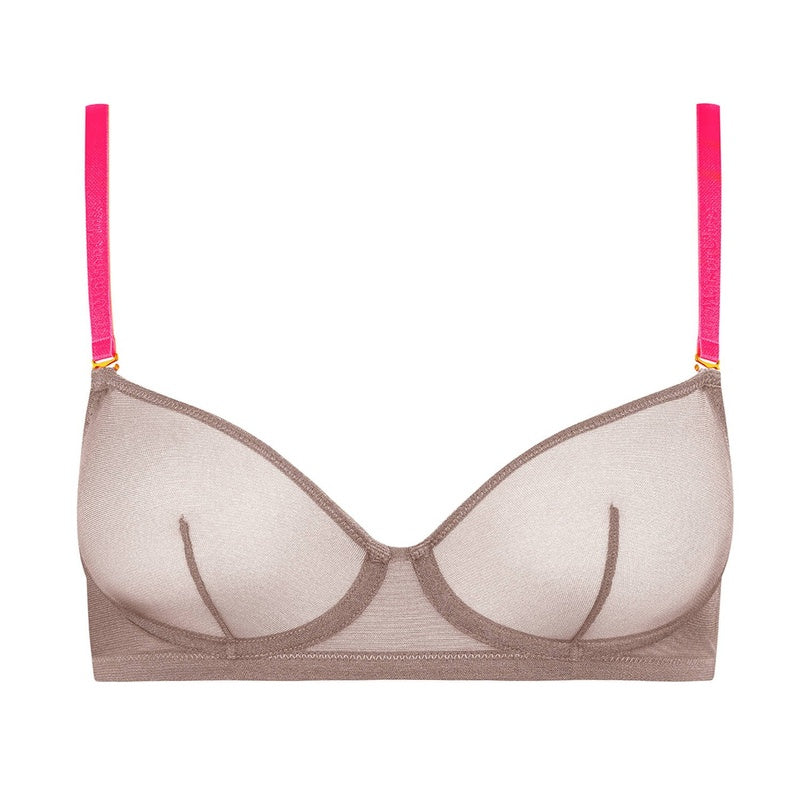 Sutiã Balconette com alças removíveis Corps à Corps Taupe Doré