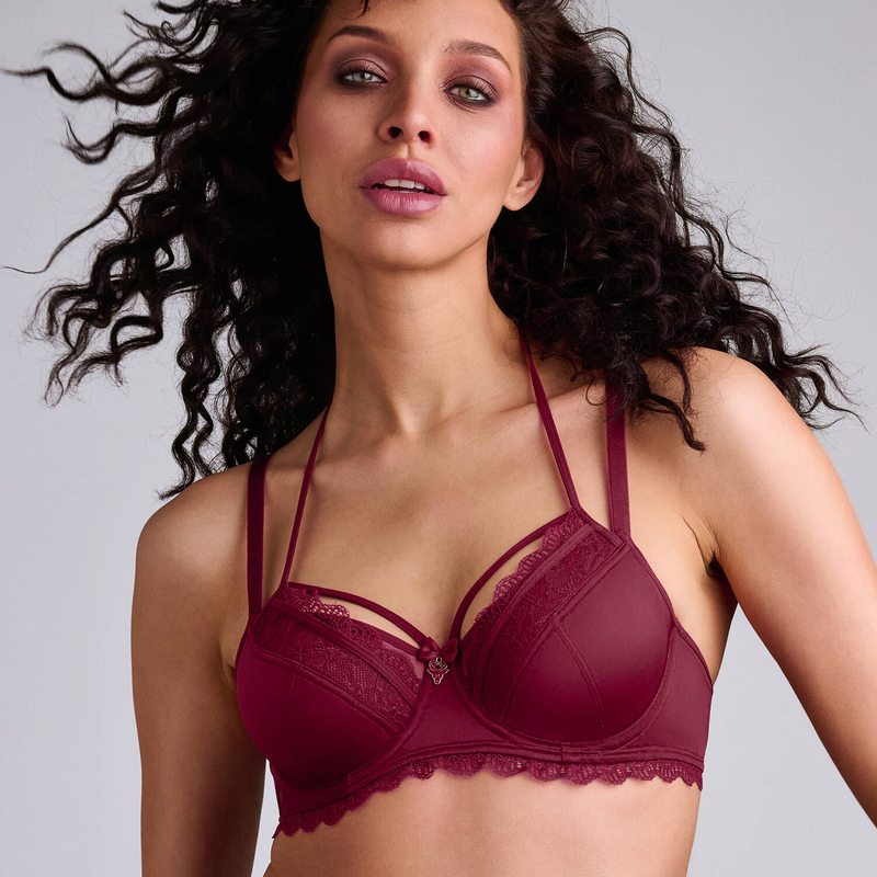 Sutiã Balconette Carita Cabernet Red Lace