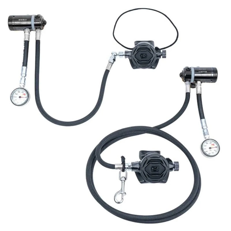 Conjunto de regulador de mergulho XT1/XT4 Sidemount RR - Din - Bar - Mercado de Luxo - O Maior E-Commerce de Bens, Produtos e Serviços de Luxo do Brasil.