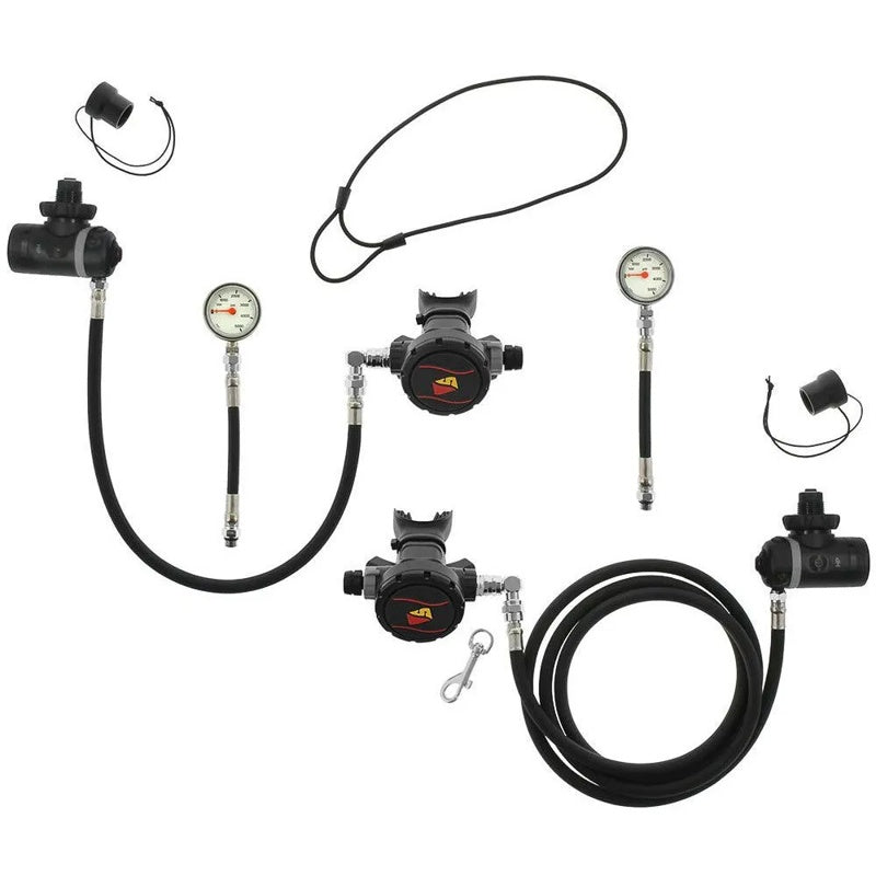 Conjunto de regulador de mergulho XT1/XT2 Sidemount RL DIN BAR - Mercado de Luxo - O Maior E-Commerce de Bens, Produtos e Serviços de Luxo do Brasil.