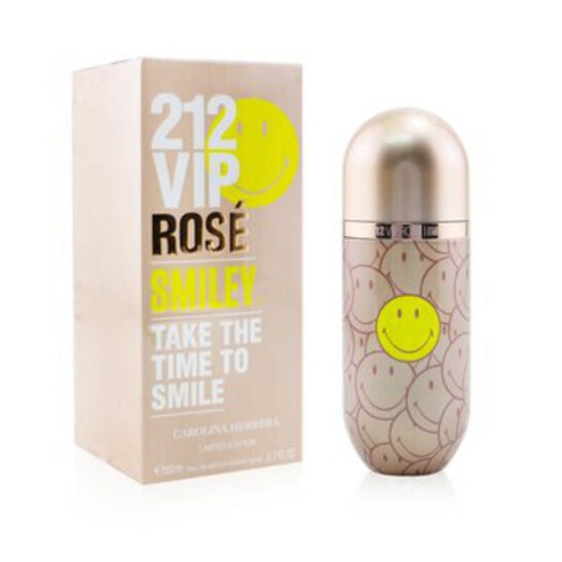 Perfume 212 VIP Rose Smiley Eau De Parfum 80ml - Mercado de Luxo - O Maior E-Commerce de Bens, Produtos e Serviços de Luxo do Brasil.