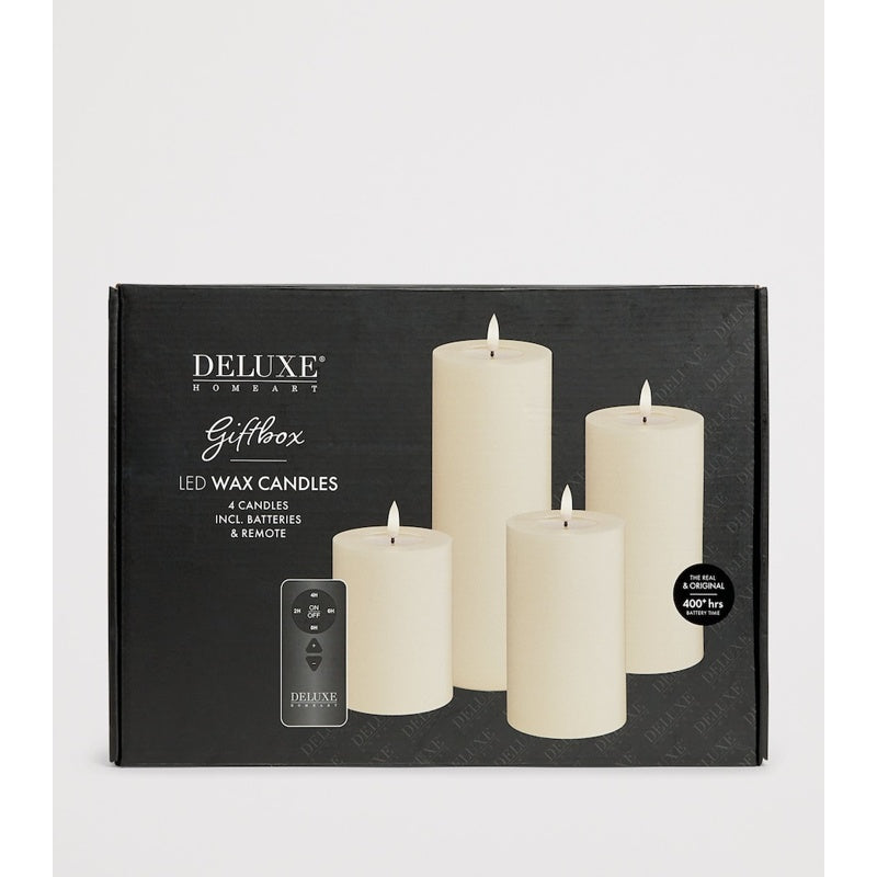 Vela LED Gift Box with Remote Set of 4 - Mercado de Luxo - O Maior E-Commerce de Bens, Produtos e Serviços de Luxo do Brasil.