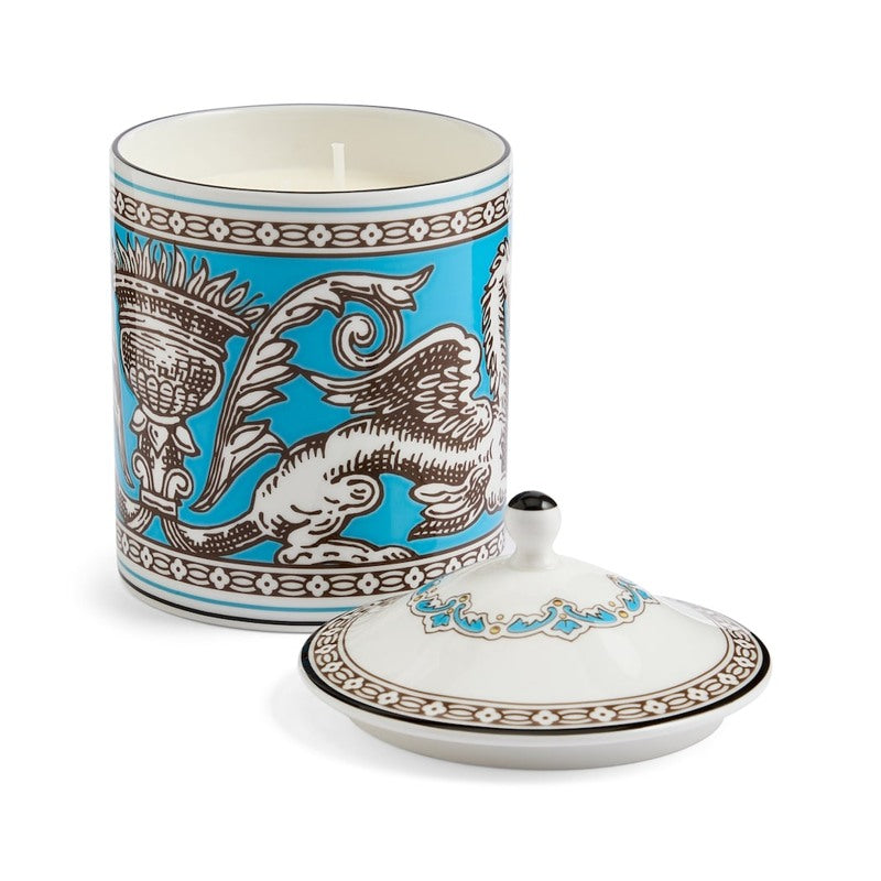 Vela Florentine Turquoise Scented 800g - Mercado de Luxo - O Maior E-Commerce de Bens, Produtos e Serviços de Luxo do Brasil.