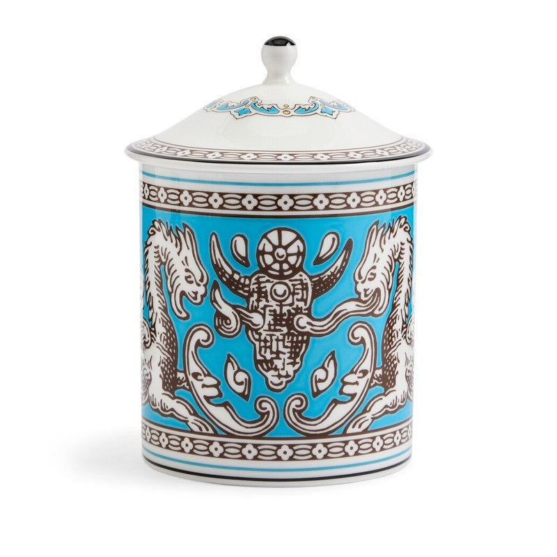 Vela Florentine Turquoise Scented 800g - Mercado de Luxo - O Maior E-Commerce de Bens, Produtos e Serviços de Luxo do Brasil.