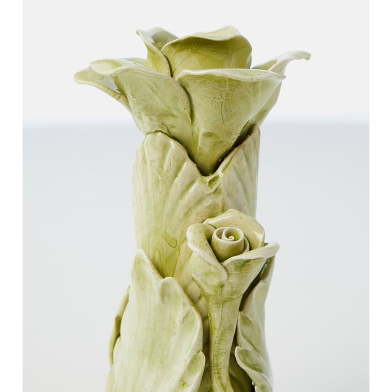 Conjunto de 2 porta-velas de cerâmica floral - Mercado de Luxo - O Maior E-Commerce de Bens, Produtos e Serviços de Luxo do Brasil.