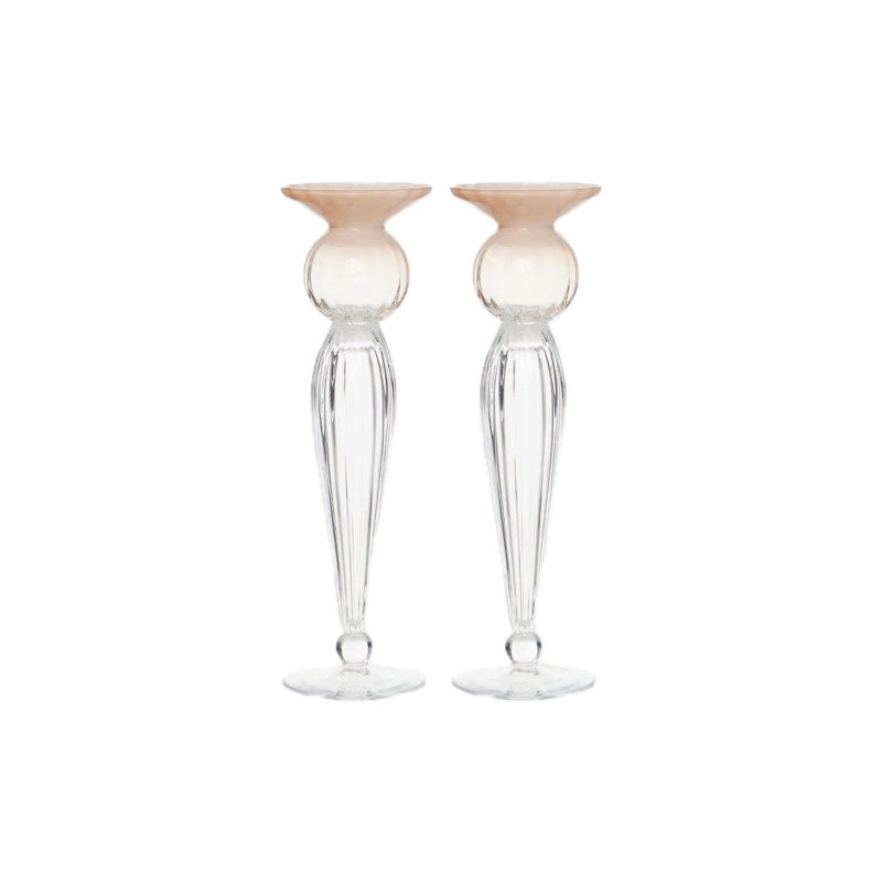 Conjunto de 2 porta-velas de vidro Murano - Mercado de Luxo - O Maior E-Commerce de Bens, Produtos e Serviços de Luxo do Brasil.