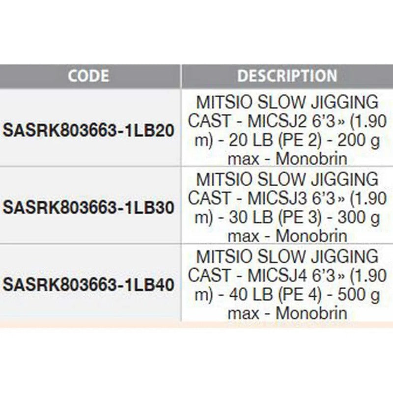 Vara de jigging lento Mitsio - Mercado de Luxo - O Maior E-Commerce de Bens, Produtos e Serviços de Luxo do Brasil.