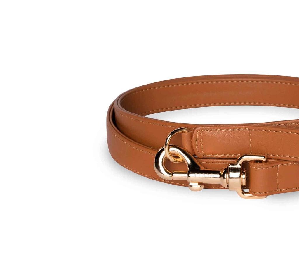 Guia de Coleira para Pet Dupla Harness Caramelo - Mercado de Luxo - O Maior E-Commerce de Bens, Produtos e Serviços de Luxo do Brasil.