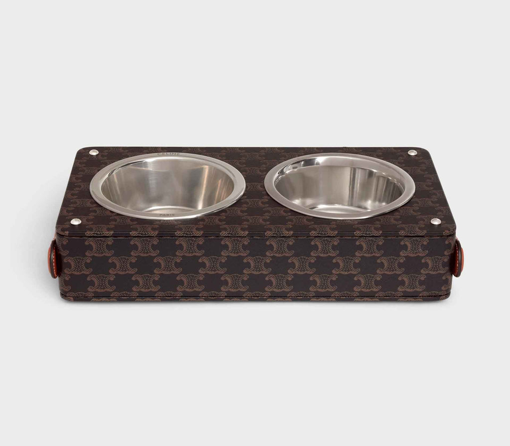 Tigela para Pet Dupla Nappa em Inox  - Mercado de Luxo - O Maior E-Commerce de Bens, Produtos e Serviços de Luxo do Brasil.