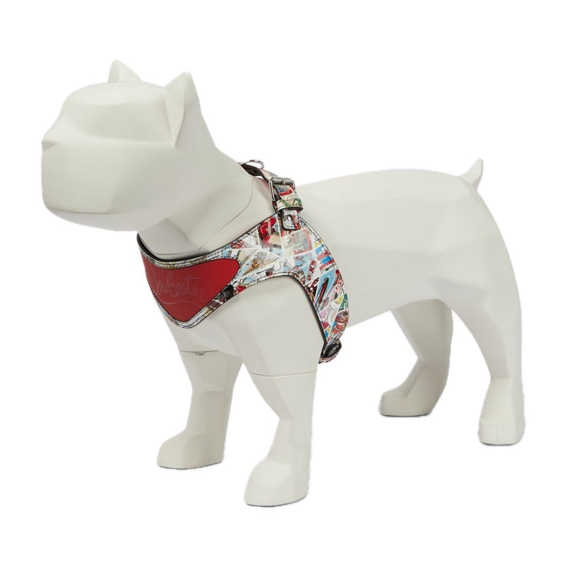 Peitoral de couro estampado para cães Loubiharness - Mercado de Luxo - O Maior E-Commerce de Bens, Produtos e Serviços de Luxo do Brasil.