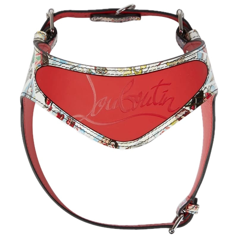 Peitoral de couro estampado para cães Loubiharness - Mercado de Luxo - O Maior E-Commerce de Bens, Produtos e Serviços de Luxo do Brasil.