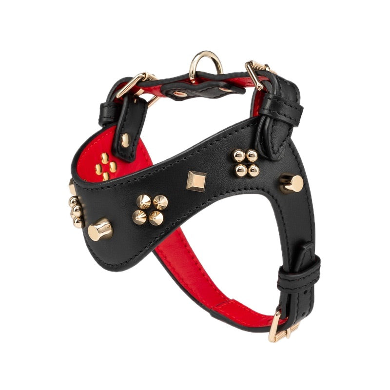 Peitoral de couro para cães Loubiharness XS embelezado - Mercado de Luxo - O Maior E-Commerce de Bens, Produtos e Serviços de Luxo do Brasil.