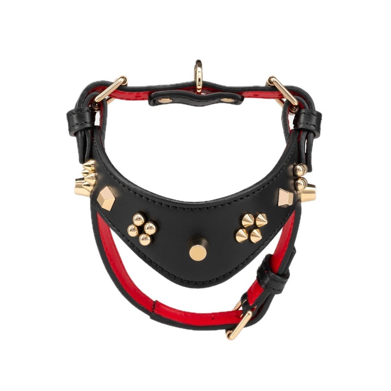 Peitoral de couro para cães Loubiharness XS embelezado - Mercado de Luxo - O Maior E-Commerce de Bens, Produtos e Serviços de Luxo do Brasil.