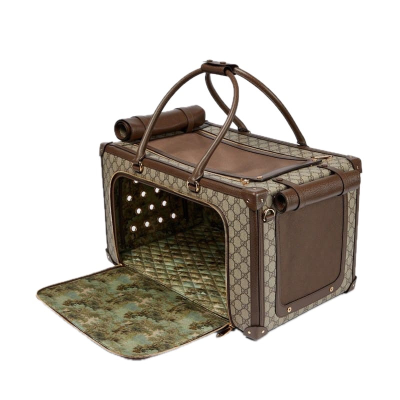 Bolsa de Transporte para animais de estimação Web Stripe GG Supreme - Mercado de Luxo - O Maior E-Commerce de Bens, Produtos e Serviços de Luxo do Brasil.