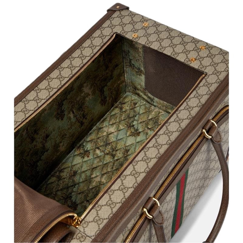 Bolsa de Transporte para animais de estimação Web Stripe GG Supreme - Mercado de Luxo - O Maior E-Commerce de Bens, Produtos e Serviços de Luxo do Brasil.