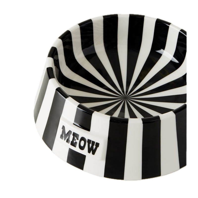 Tigela listrada para gatos Vice Meow - Mercado de Luxo - O Maior E-Commerce de Bens, Produtos e Serviços de Luxo do Brasil.