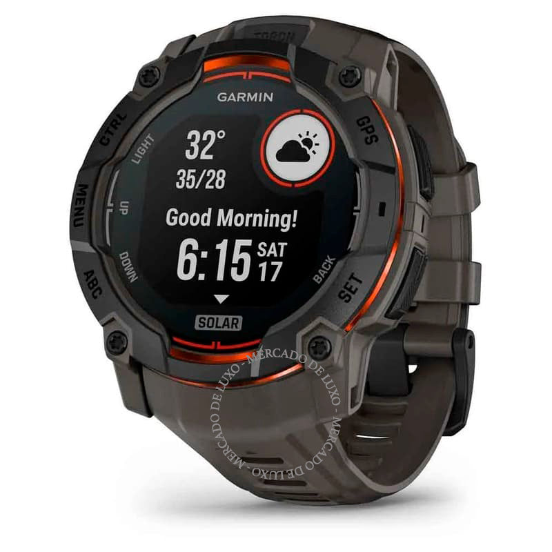 Smartwatch Instinct 3 Solar 50 mm - Mercado de Luxo - O Maior E-Commerce de Bens, Produtos e Serviços de Luxo do Brasil.