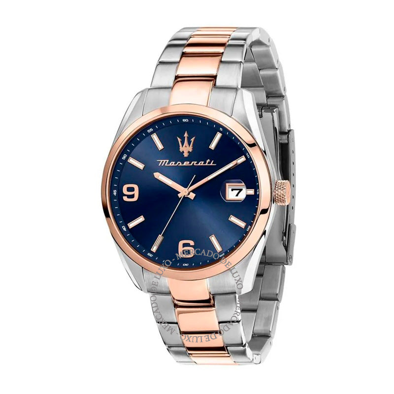 Relógio Attrazione 3H Br SS+Rg 43 mm - Mercado de Luxo - O Maior E-Commerce de Bens, Produtos e Serviços de Luxo do Brasil.