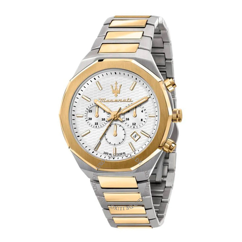 Relógio Stile Chro W/Silver Dial Br Ss+Yg 45 mm - Mercado de Luxo - O Maior E-Commerce de Bens, Produtos e Serviços de Luxo do Brasil.