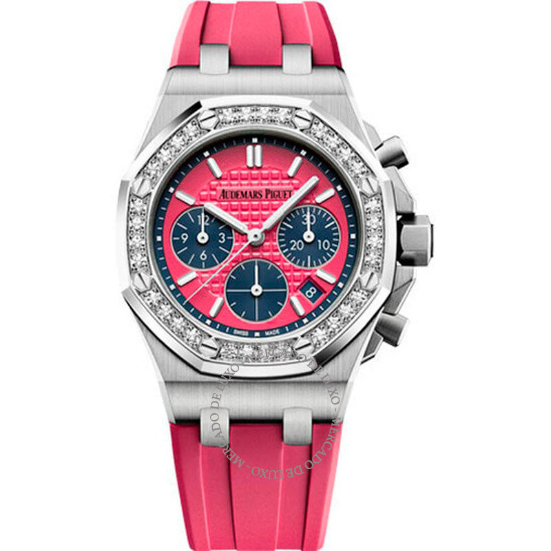 Relógio cronógrafo Royal Oak Offshore com mostrador rosa 37 mm - Mercado de Luxo - O Maior E-Commerce de Bens, Produtos e Serviços de Luxo do Brasil.