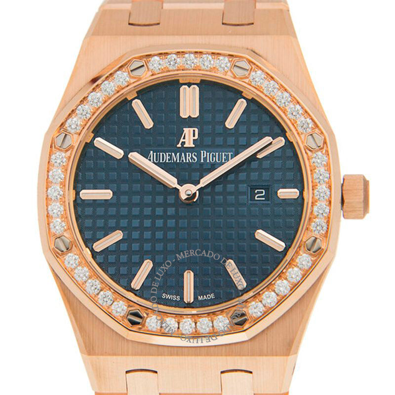 Relógio Royal Oak Quartz Diamante Mostrador Prateado  - Mercado de Luxo - O Maior E-Commerce de Bens, Produtos e Serviços de Luxo do Brasil.