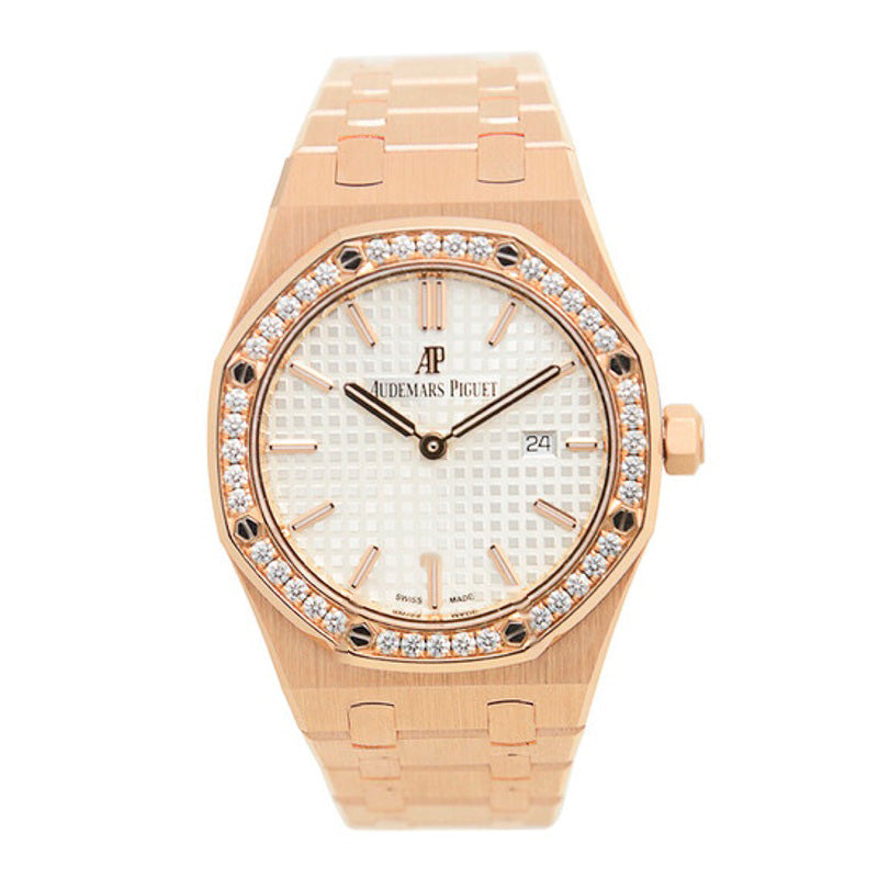 Relógio Royal Oak Silver Dial Ouro Rosa 18k 33 mm - Mercado de Luxo - O Maior E-Commerce de Bens, Produtos e Serviços de Luxo do Brasil.