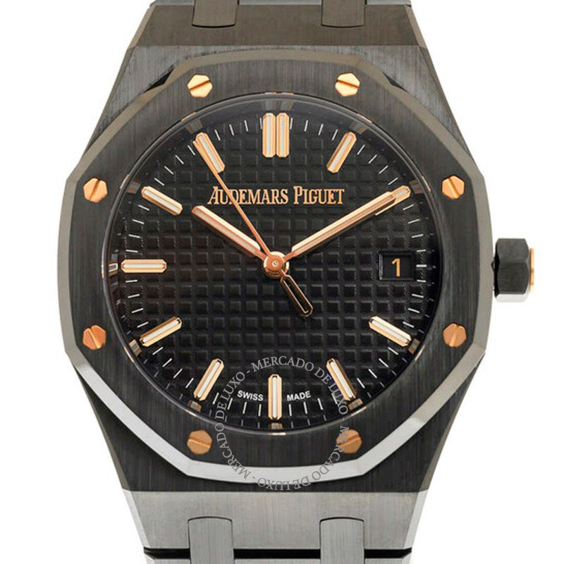 Relógio Royal Oak Automático Mostrador Preto 34 mm - Mercado de Luxo - O Maior E-Commerce de Bens, Produtos e Serviços de Luxo do Brasil.