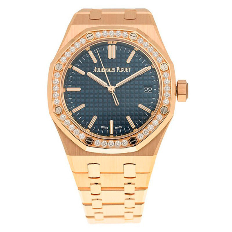 Relógio Royal Oak Automático Diamante Mostrador Azul 37 mm - Mercado de Luxo - O Maior E-Commerce de Bens, Produtos e Serviços de Luxo do Brasil.
