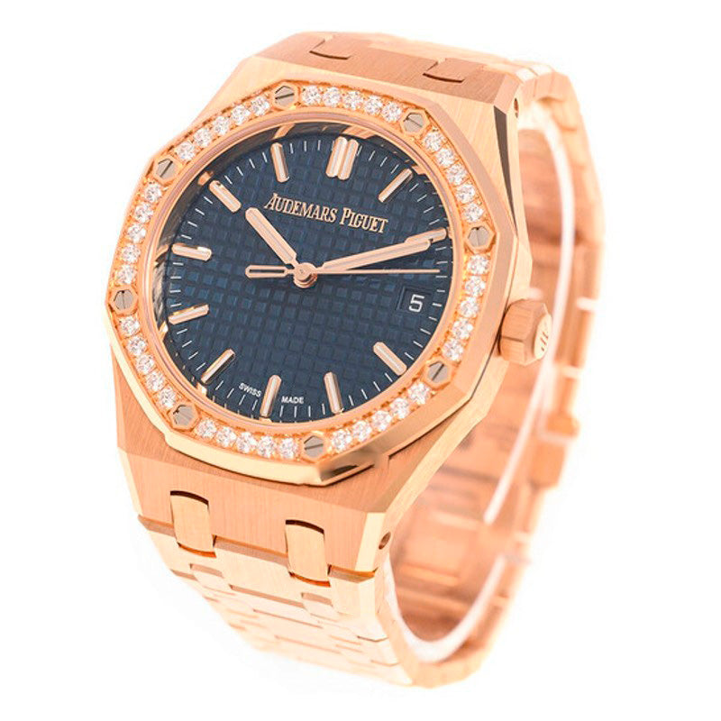 Relógio Royal Oak Automático Diamante Mostrador Azul 34 mm - Mercado de Luxo - O Maior E-Commerce de Bens, Produtos e Serviços de Luxo do Brasil.