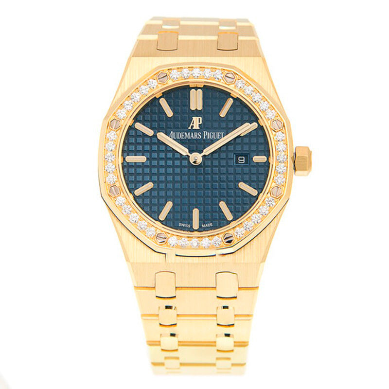 Relógio Royal Oak Blue Dial em ouro amarelo 18 quilates 33 mm - Mercado de Luxo - O Maior E-Commerce de Bens, Produtos e Serviços de Luxo do Brasil.