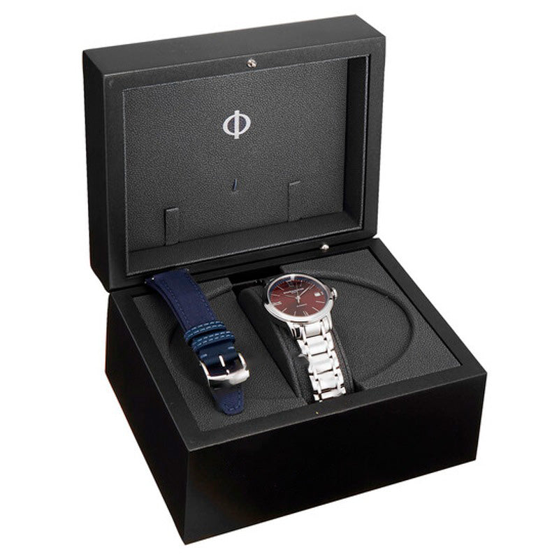 Relógio Classima Automático Mostrador Vermelho 34 mm - Mercado de Luxo - O Maior E-Commerce de Bens, Produtos e Serviços de Luxo do Brasil.