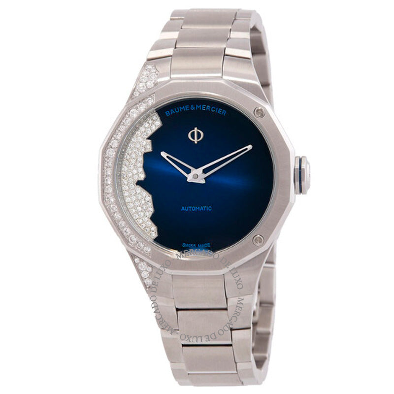 Relógio Riviera Automático Diamante Mostrador Azul 33 mm - Mercado de Luxo - O Maior E-Commerce de Bens, Produtos e Serviços de Luxo do Brasil.