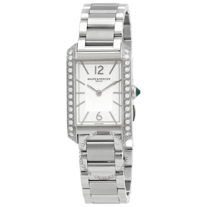 Relógio Mostrador prateado com diamantes de quartzo Hampton 22 mm - Mercado de Luxo - O Maior E-Commerce de Bens, Produtos e Serviços de Luxo do Brasil.