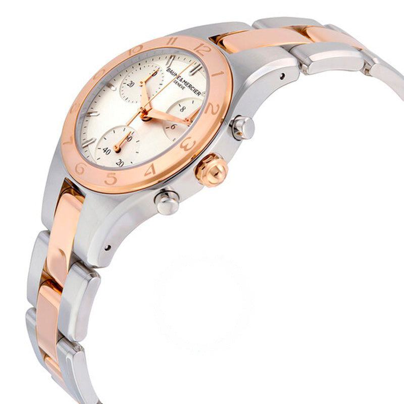 Relógio Baume and Mercier Linea Cronógrafo Mostrador Prateado 32 mm - Mercado de Luxo - O Maior E-Commerce de Bens, Produtos e Serviços de Luxo do Brasil.