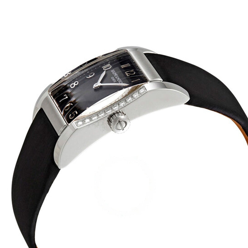 Relógio Baume e Mercier Hampton Milleis Mostrador Preto Couro 27 mm - Mercado de Luxo - O Maior E-Commerce de Bens, Produtos e Serviços de Luxo do Brasil.