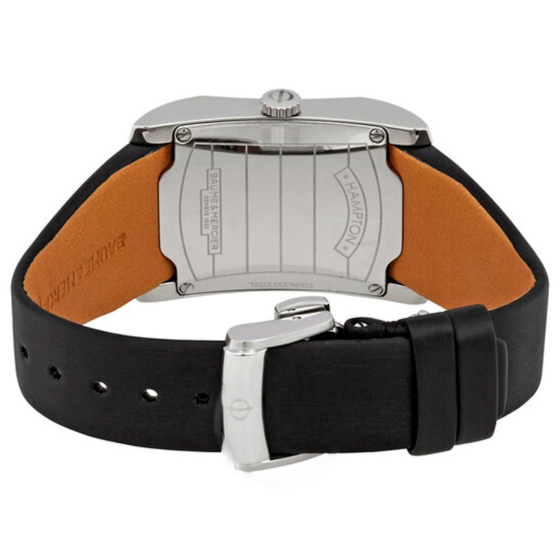 Relógio Baume e Mercier Hampton Milleis Mostrador Preto Couro 27 mm - Mercado de Luxo - O Maior E-Commerce de Bens, Produtos e Serviços de Luxo do Brasil.