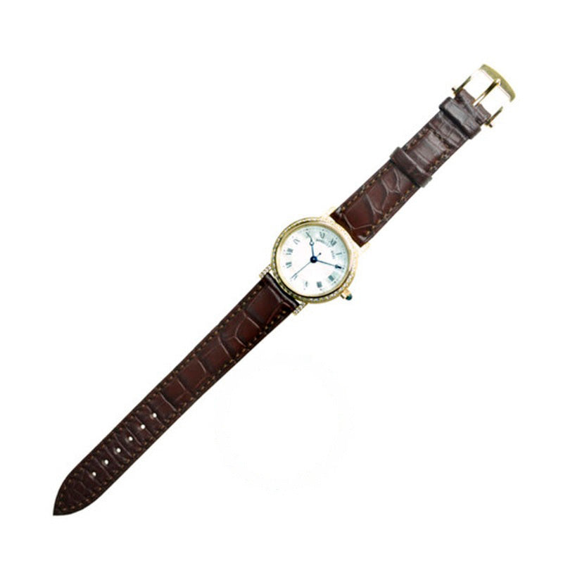 Relógio Clássico Mostrador Madrepérola Ouro Amarelo 18k Diamante Couro Preto 30 mm - Mercado de Luxo - O Maior E-Commerce de Bens, Produtos e Serviços de Luxo do Brasil.