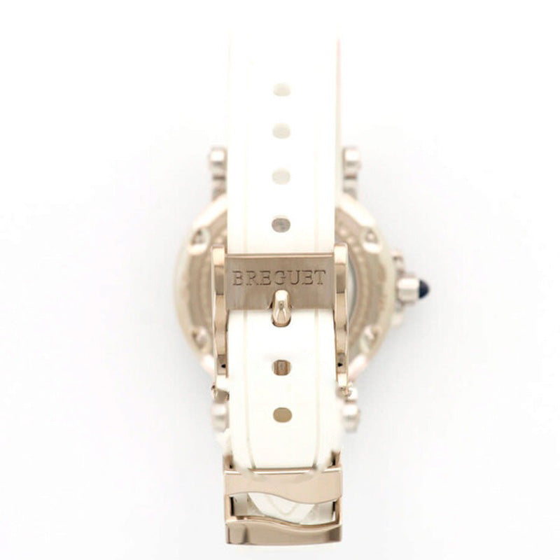 Relógio Madrepérola Marinha Borracha Ouro Branco 18k 30 mm - Mercado de Luxo - O Maior E-Commerce de Bens, Produtos e Serviços de Luxo do Brasil.