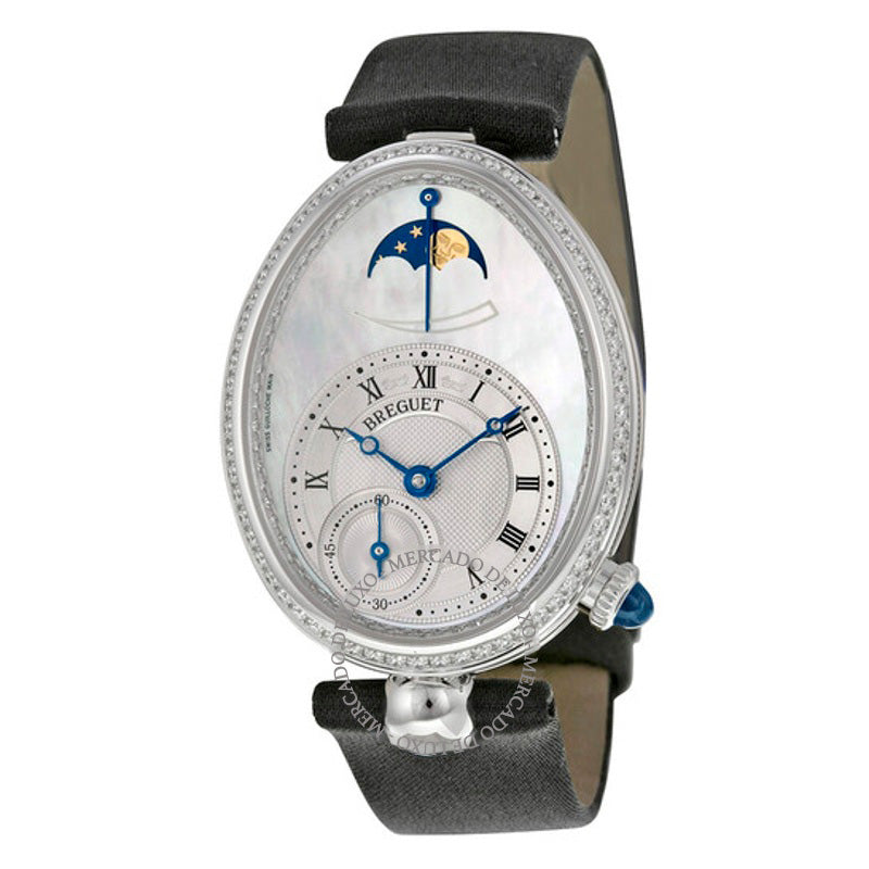 Relógio Reine De Naples Mostrador em madrepérola Ouro branco 18k Diamante Preto Acetinado 8 28 mm - Mercado de Luxo - O Maior E-Commerce de Bens, Produtos e Serviços de Luxo do Brasil.