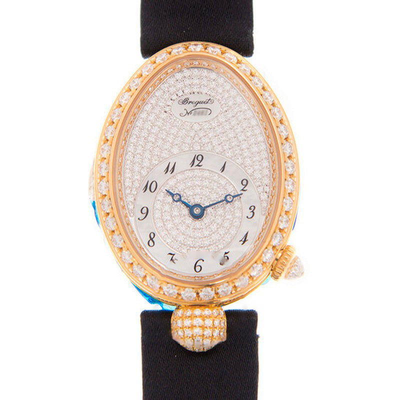 Relógio Reine de Naples Diamond Pave Dial Preto Cetim 8  - Mercado de Luxo - O Maior E-Commerce de Bens, Produtos e Serviços de Luxo do Brasil.