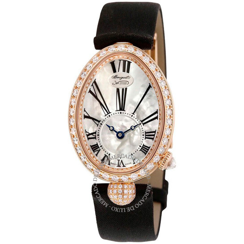 Relógio Reine de Naples Madrepérola Mostrador Ouro Rosa 18k Cetim Preto 8 24 mm - Mercado de Luxo - O Maior E-Commerce de Bens, Produtos e Serviços de Luxo do Brasil.